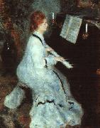 Pierre Renoir Lady at Piano USA oil painting artist